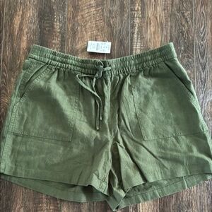 J.Crew NWT Olive Green linenWomen's Shorts